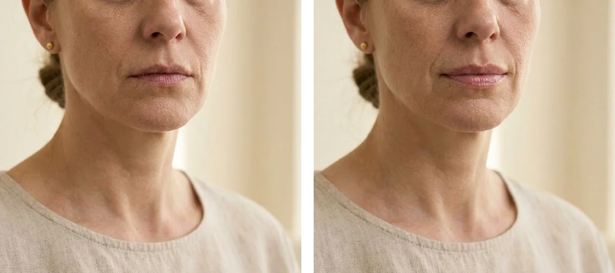 Shaping lips with hyaluronic acid — before and after