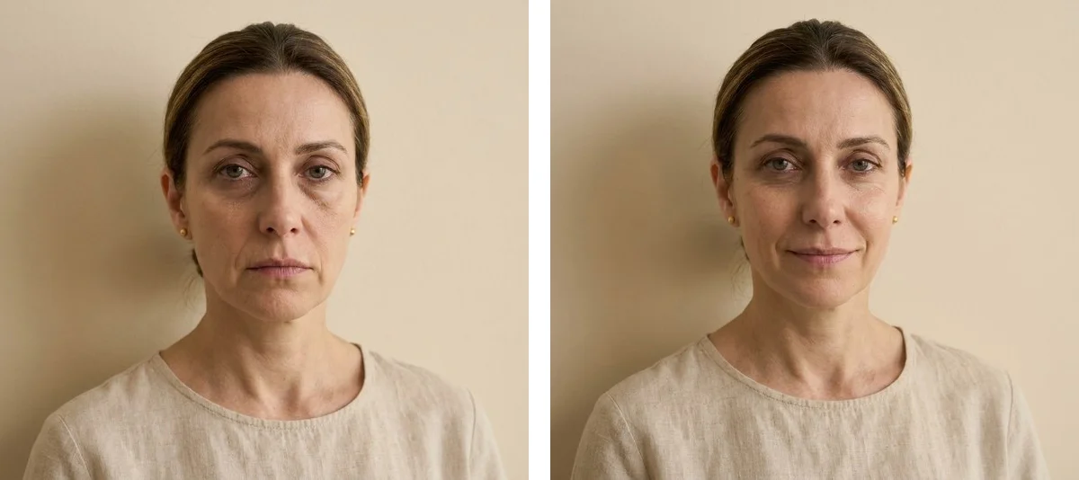 Treating marionette lines with hyaluronic acid — before and after